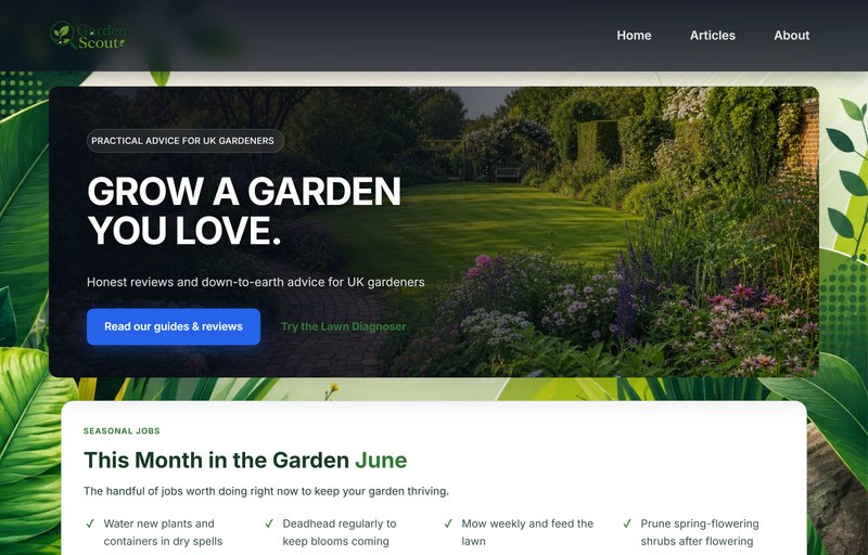 GardenScout website designed and built by Advantec Computing